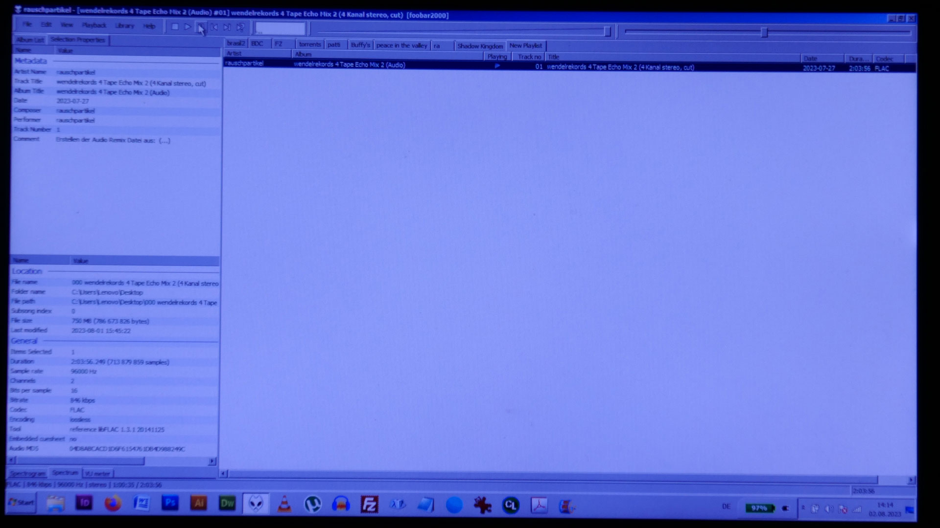 2023-07-27 wendelrekords 4 Tape Echo Mix 2 (Audio)